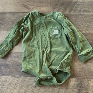 Carhartt Green Long Sleeve Tee Relaxed Fit
